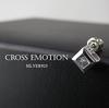CROSS EMOTION [Special Edition] SpotLight-Dia Dancing Stone Sterling Silver 925 Earrings In Ruby Red (Single Earring) for Men and Women