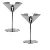 2 Stück Spiegelfinish Metall Weinglas Edelstahl Martini Glas Hochzeitsparty