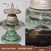 Vintage 70er Jahre Petroleumlampe mit Glasschirm - Nostalgische Volksdeko Requisite