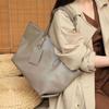 Burminsa Cowhide Genuine Leather Soft Large Tote Shoulder Bags For Women 2026 Luxury Designer Big Shopping Work Ladies Handbags