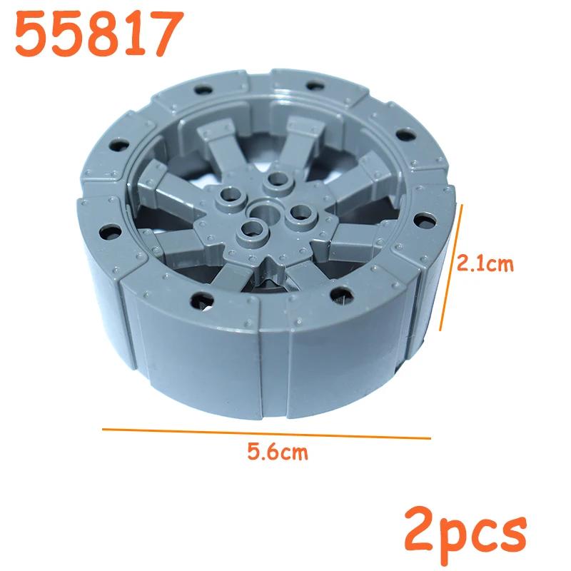 Non-Toxic Tire Wheel Cross Hole Car Truck Wheels Hub Hard Plastic Technical Bricks Moc Motorcycle Tyre & Rim Construction Building Blocks