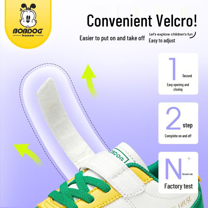 Bobodou 2024 Kids' Waterproof Leather Shoes - Casual Boys' and Girls' Sports Sneakers