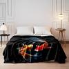 Two Graceful Koi Fish Swirling In Harmony Flannel Blanket for Bedroom, Living Room, Sofa, and Nap Sofas.