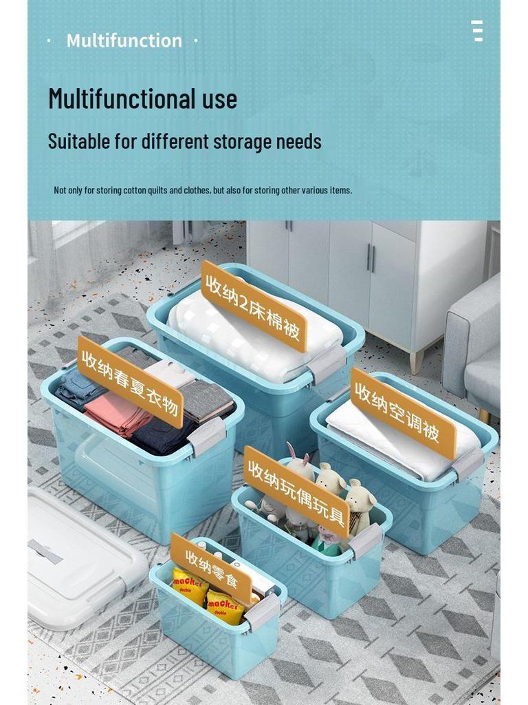 Extra velký plastový úložný box s víkem na oblečení, hračky a organizaci do auta