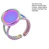 Stainless Steel Ring Base Adjustable Ring Blank Cabochon Ring Blank Base Flat Bezel
