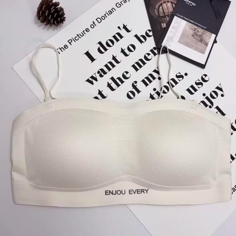 Bezszwowe Odpinane Ramiączka Antypoślizgowy Biustonosz Damski Przylegający Oddychający Zbierający Zapobiegający Opadaniu Miękki Podtrzymujący Bielizna