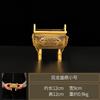 Solid Brass Square Tripod Ornament Sheng Double Dragon Bao Ding Prosperity Eternal Home Office Bookshelf Decoration Cr