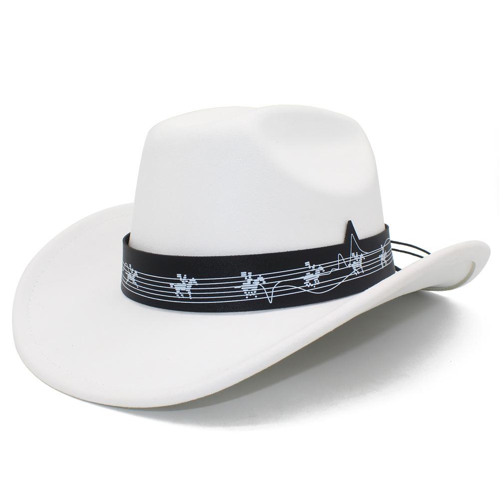Fashion Music Festival Elements Suede One-word Cowboy Hat Multi-color Optional Male and Female Couples Festival Performance Hat