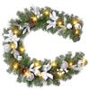 Cross Border Hot Selling Wholesale Christmas Rattan Hotel Store Home Christmas Decoration Rattan Flower Wreath Christmas Decoration