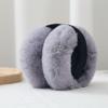 Foldable Plush Ear Warmers Thermal Lining Winter Ear Muffs Fuzzy Fluffy Ear Covers  For Women