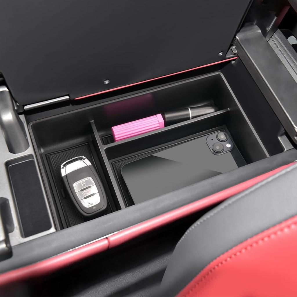 2022 2023 2024 2025 2026 NX 250/350/350h/450h+ Mittelkonsolen-Organizer für Lexus NX, Langlebiger ABS-Kunststoff & Rutschfeste Gummi-Konsolen-Armlehnen-Schale