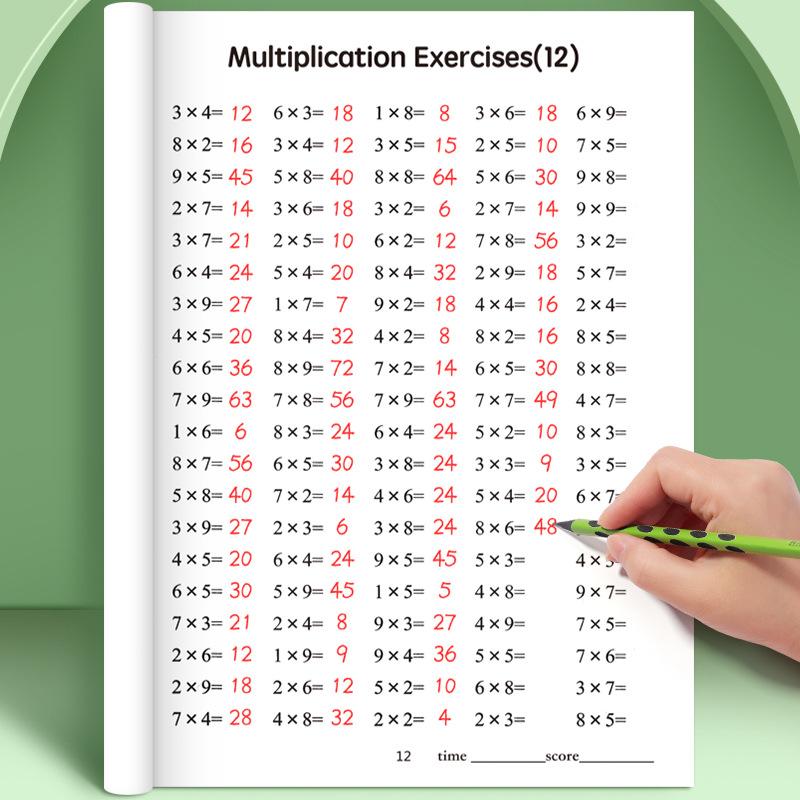 Practice Questions for Multiplication Division Specialized Training Mathematics Math Workbook Early Education Toys