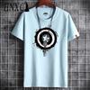 HNXC Cotton Short Sleeve T-shirt Men's Fashion Loose Half Sleeve Shirt Printed Compassionate Shirt