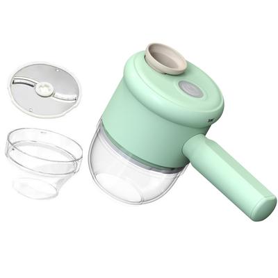 2 In 1 Handheld Electric Garlic Grinder Vegetable Cutter Portable Food Processor for Garlic Pepper Chili Onion Celery