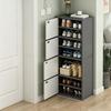 Large Capacity Narrow Home Shoe Rack Simple and Space Saving Entrance Cabinet Small Unit Corner Dust-proof Bucket Cabinet