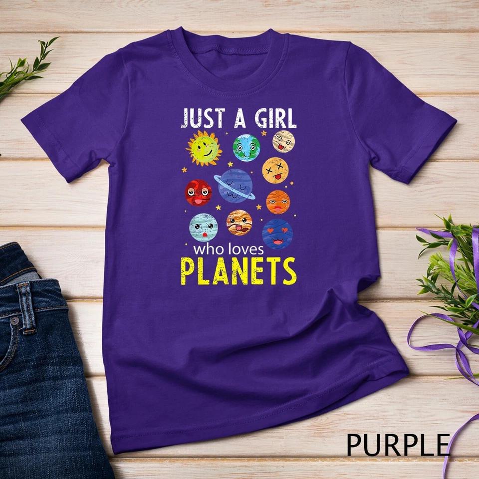 Astronomy Lover Space Scientist Girls Women Cute Planets Unisex T-shirt 5 2XL
