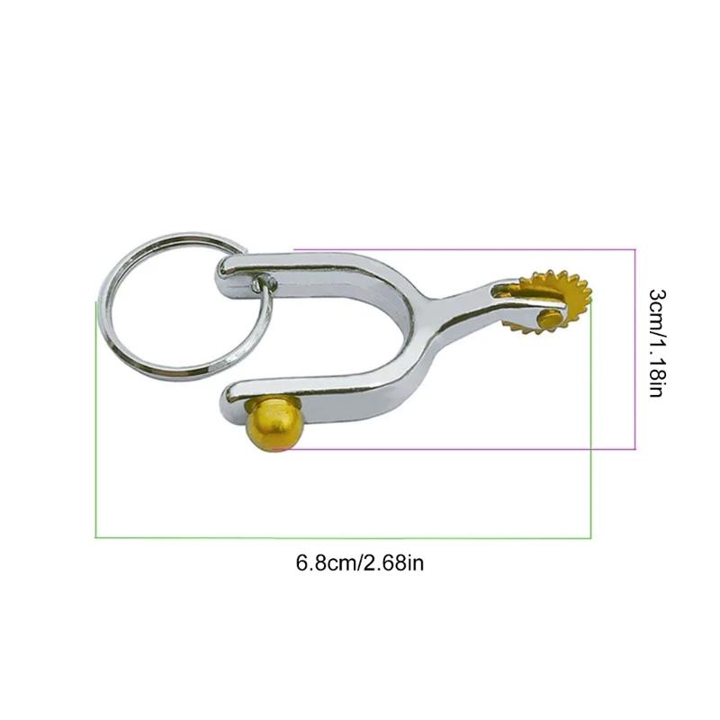 Alloy Spur Key Pendant Perfect Bag Ornament Small Decorative Key Pendant Suitable for Men and Women Bags Decorating