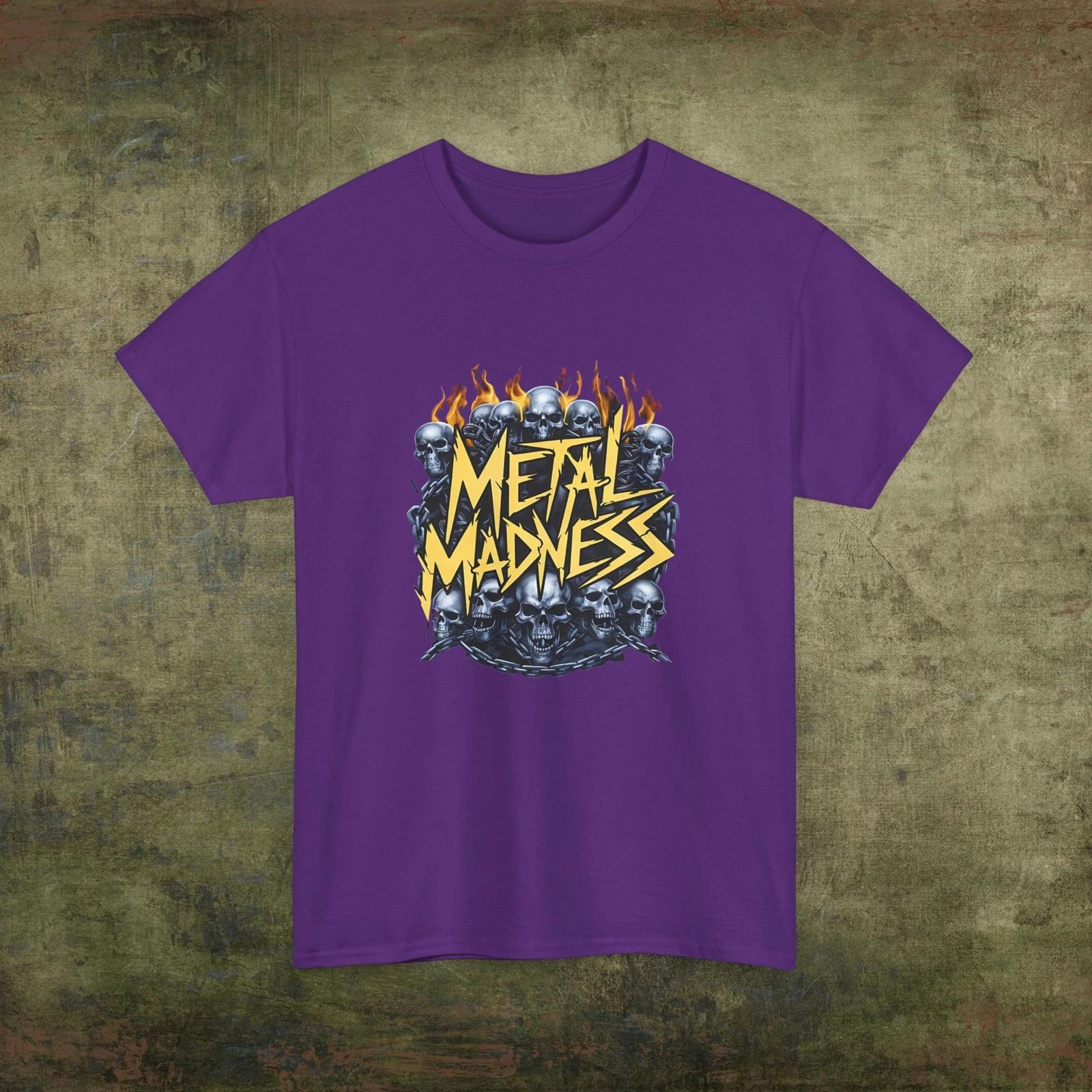 Metal Madness Graphic Tee Skulls, Flames & Chains, Shredder s Anthem Riff Reaper S