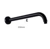 BAKALA  Black Stainless Steel Wall Mounted or Ceiling Mounted  Bathroom Shower Arm Shower Rod
