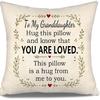 Daughter Hug This Pillow and Know That You Are Loved This Pillow Is A Hug from Me To You Throw Pillow Covers for Daughter from Mom Dad Birthday Gift