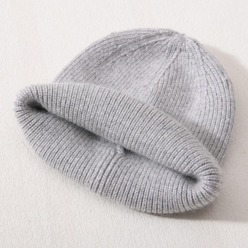 Large children's hat rabbit velvet classic striped knitted hat autumn and winter soft cute outdoor wool hat to keep warm