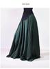 Mori Girl Cotton Linen A-Line Skirt: Elastic Waist, Long Solid Color, National Style Swing