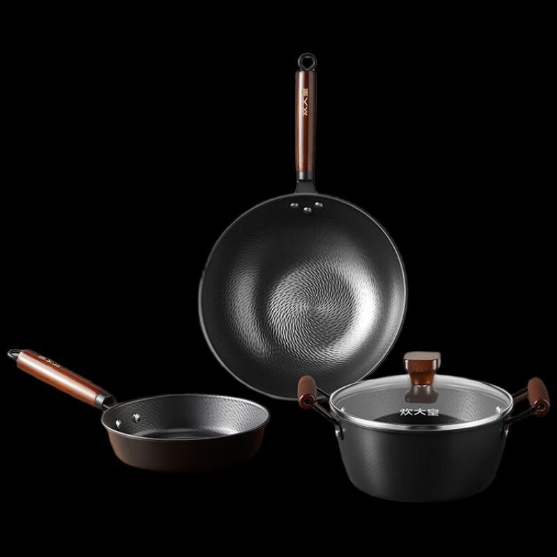 COOKER KING Hammered Iron Pot Set