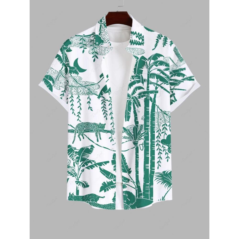 

Fashion Men s Hawaiian Shirt 3D Printed Short Sleeved Button Down Lapel Shirts Oversized Tops 2025 Summer Casual Aloha shirts XL