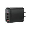 30W Triple-Port Fast Charger with Digital Display for Apple 15 Pro - Dual USB-C and USB Ports