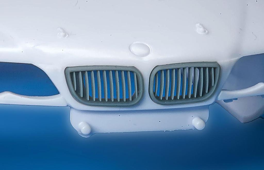 PLATZ FAT FROG BMW 320i E46 Front Grille Bonnet Pins 3D Printed Parts Plastic Model Parts FFDE24003 1/24 & (Automobile)