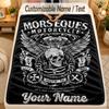 Flannel BlanketHarley-Davidson Custom Name Text Personalized Soft Warm Throw Blanket Home Decor Gift