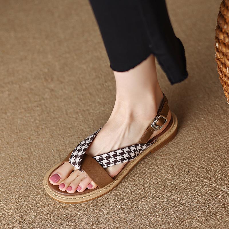 Fashion 2024 Summer Open Toe Women Sandals Flats Women Shoes Fashion Women Platform Shoes Flat with Gladiator Sandals Women