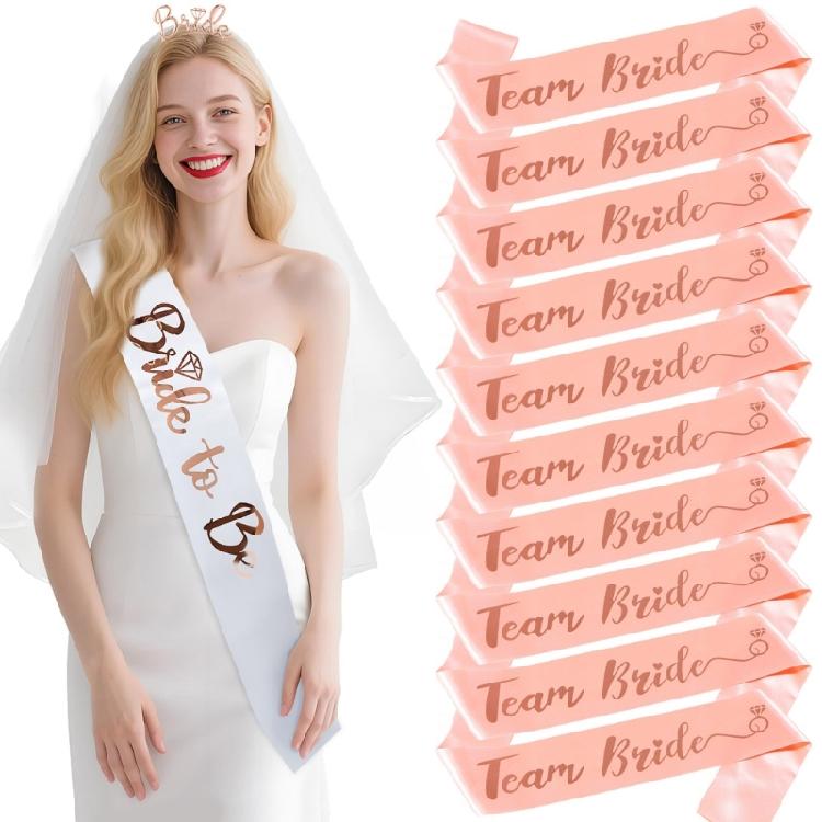 Superior Bride Celebrating Hair Accessories Set For Wedding Bachelorette And Bridal Shower Celebrations