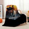 Top Gun Maverick Movie Poster Pattern Blanket Fluffy Plush Throw Blanket For Living Room Gaming Room Home Decor Holiday Gift