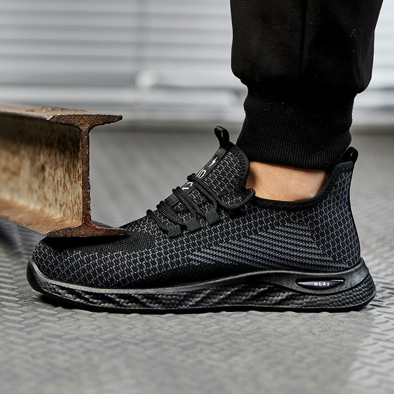 Men's Safety Shoes, Breathable Work Sports Shoes, Puncture And Smash Resistant Work Boots, Safety Protective Shoestactical Boots