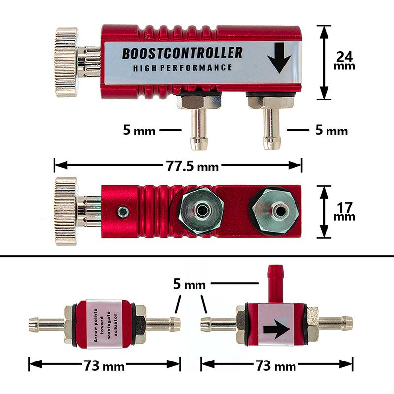 Universal Racing Adjustable Manual Turbo Boost Valve Controller Kit 1-30 PSI In-Cabin Booster Control