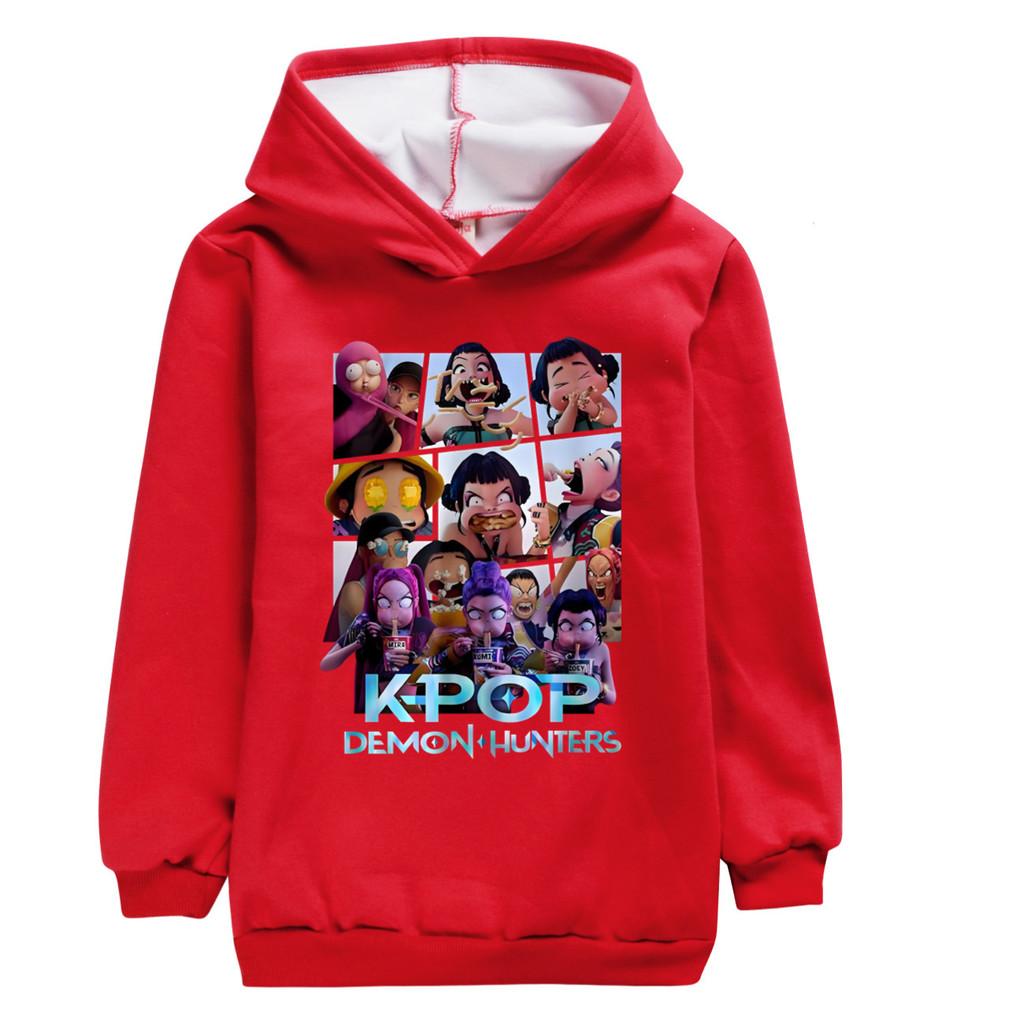 4997 Funny Zoey Rumi Mira Hoodies Kids Girls Kpop Rumi Zoey Mira Print Casual Long Sleeves Velvet Warm Winter Hoodie