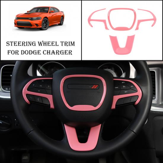 Pink Steering Wheel Cover Trim Bezel for Dodge Charger /Challenger /Durango 15+