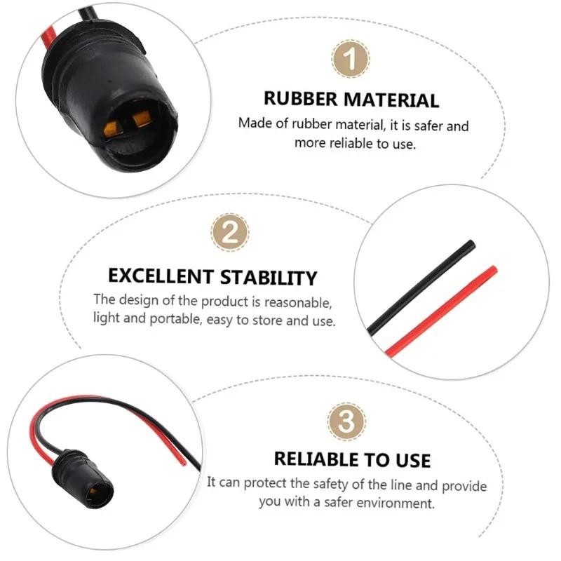 Car T10 Lamp Holders Brake Tail Instrument Lamp Sockets Round Lamp Socket Safety Flame Retardant Material Auto Parts