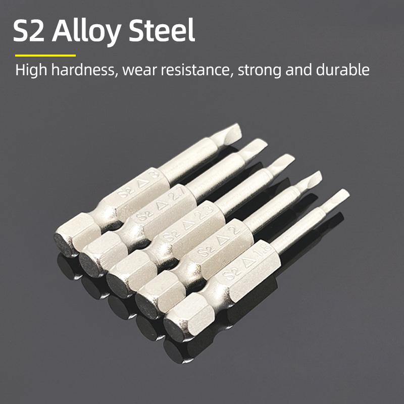 Triangle Head Screwdriver Bit Set Magnetic 1/4" Hex S2 Steel Security Triangular Screw Driver Bits Ratchet Wrench Hand Tools