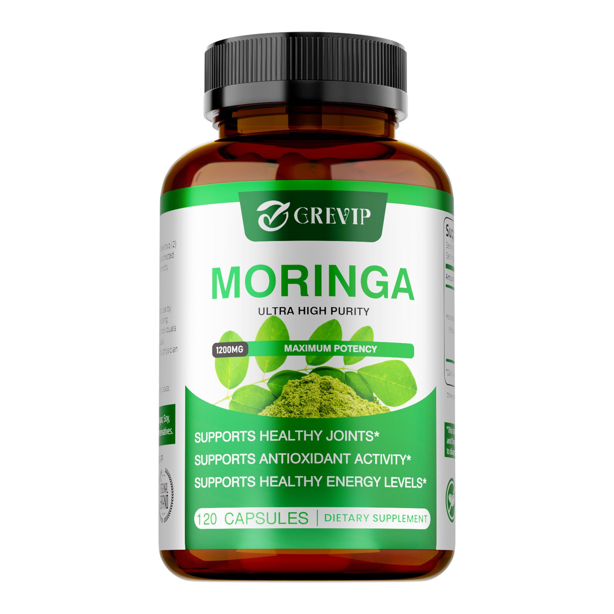 CREVIP Moringa Leaf Nutritional Capsules, made from single Moringa leaf ingredients, for daily nutritional supplementation for the whole body 120*1