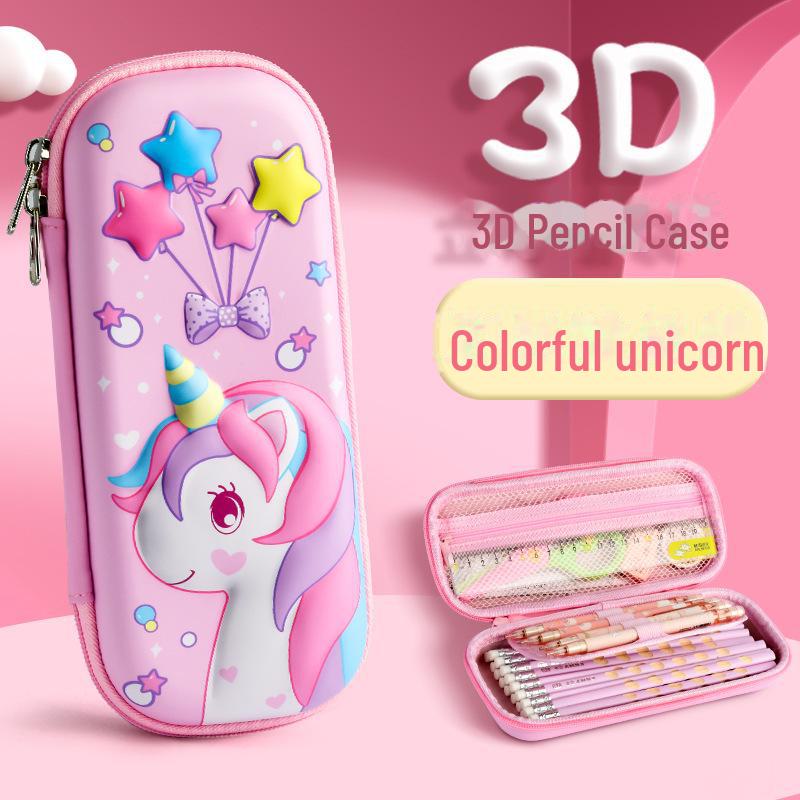 

Милый двухслойный пенал для девочек первого класса – большая вместительная коробка для канцелярских принадлежностей для школьников No Specification