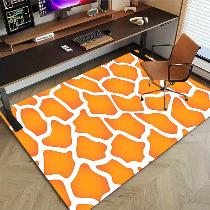 1PC Giraffe Print Extra Large Non Slip Floor carpet, Office, family, bedroom, Studio Large Area Rug Indoor Rugs, Vibrant Colors