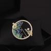 Exquisite Chinese Mountain & River Brooch: Unisex Creative Suit Pin & High-End Metal Gift