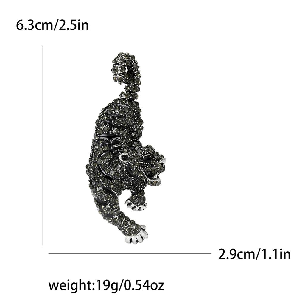 Vintage Personality Tiger Styling Brooch Alloy Rhinestone Brooch Sales Fashion Clothing Accessories Pins