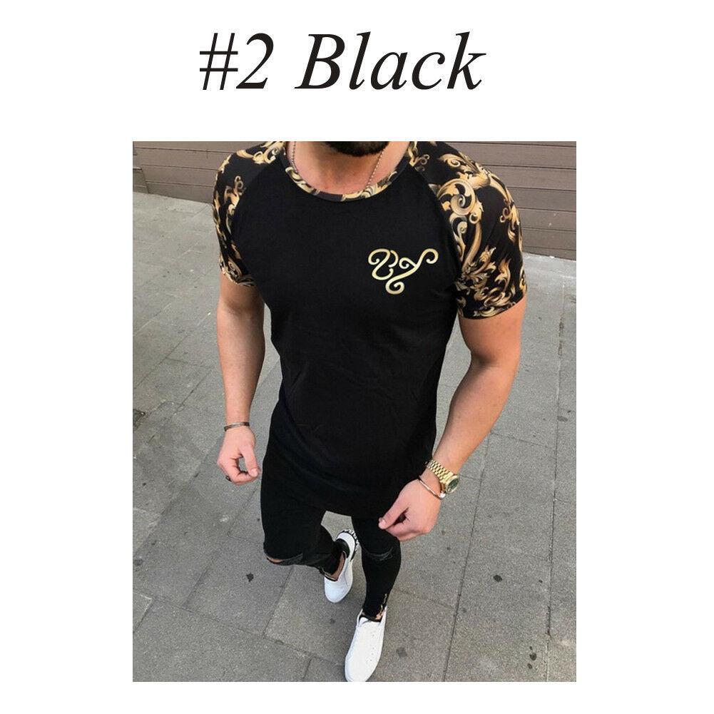 Men s Color Block Sports T-shirt - Lightweight, Short Sleeve Summer Top 2XL