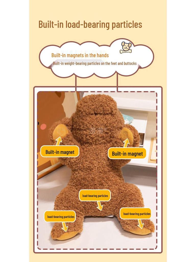 Cute Curly Teddy Dog Plush Toy - Lying Dog Pillow & Sleep Companion Gift