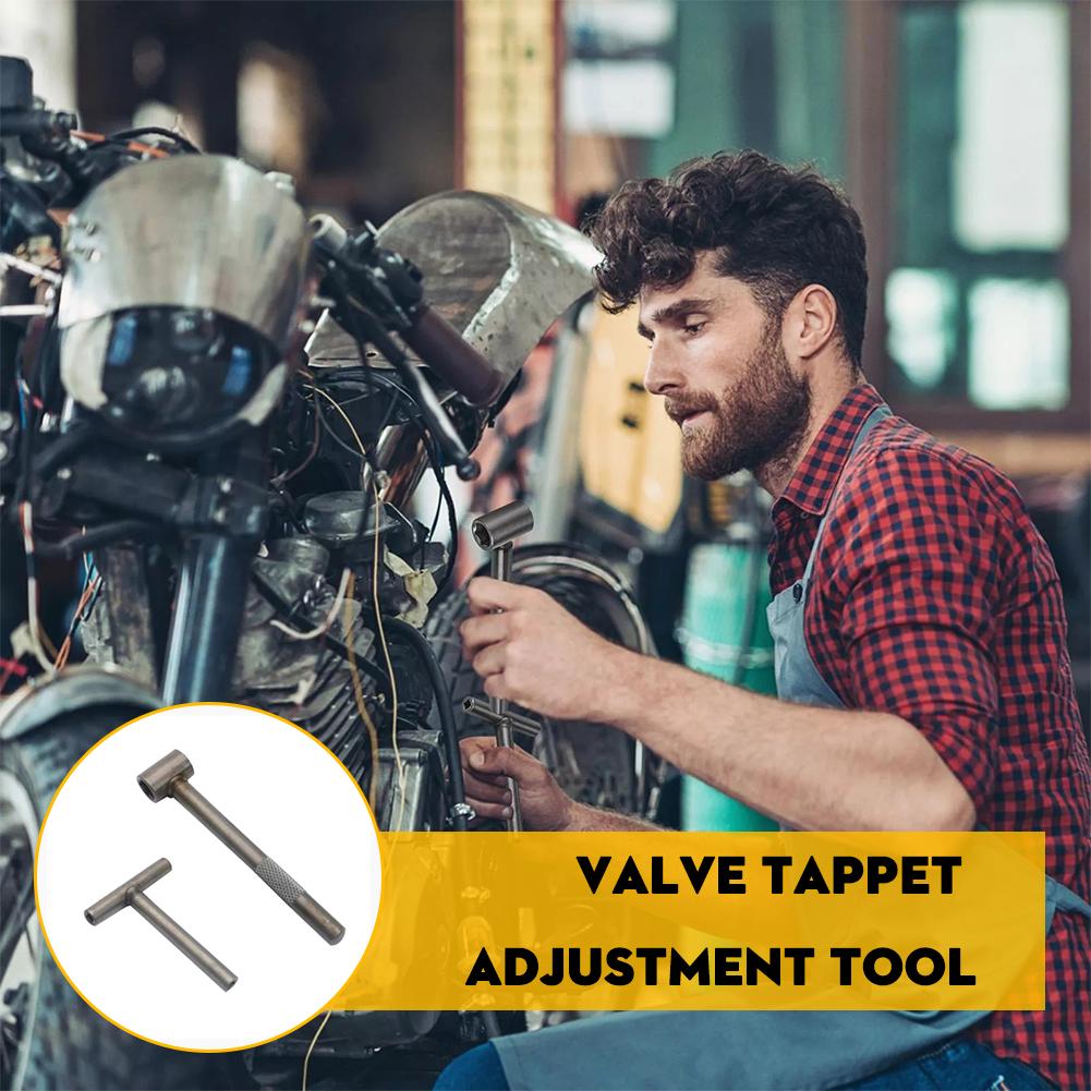 Valve Tappet Adjustment Tool Steel For Gy6 50 150cc Motorcycle Adjusting Spanner Square Hexagon Wrench Tool Removal Silver