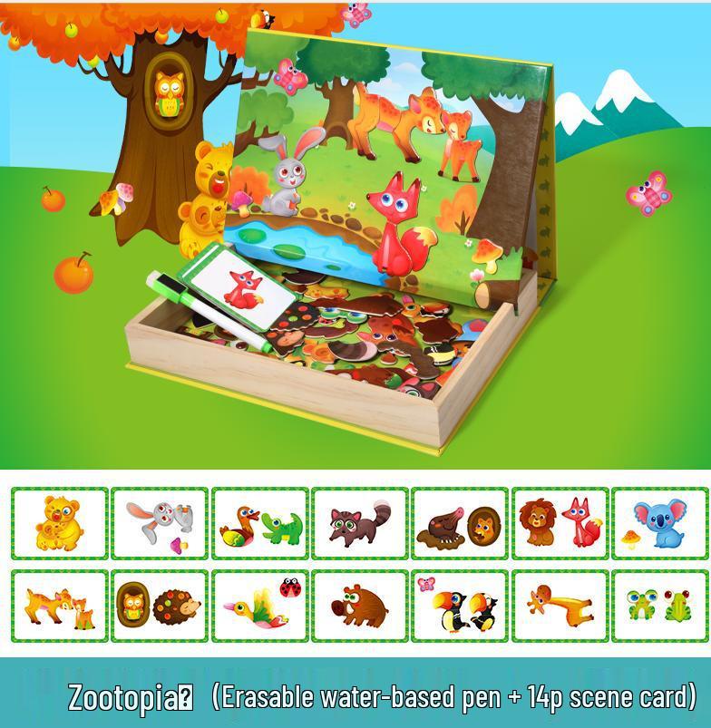 Magnetisches Verkleidungs-Puzzle-Brett für Kinder - Lernspielzeug