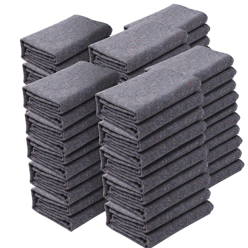 VEVOR Moving Blankets, 182.9 x 137.2 cm, 9.5 kg/dz Weight, 24 Packs, Professional Recycled Cotton Packing Blanket